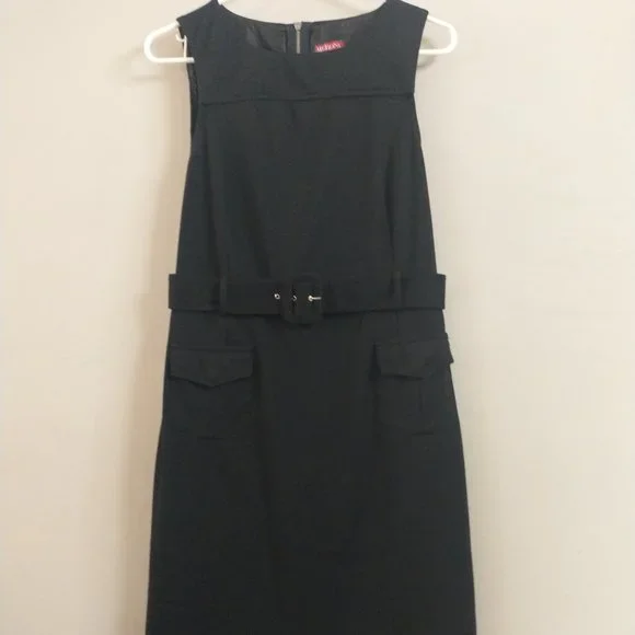 merona black dress Merona tunic dress with trumpet sleeves in black